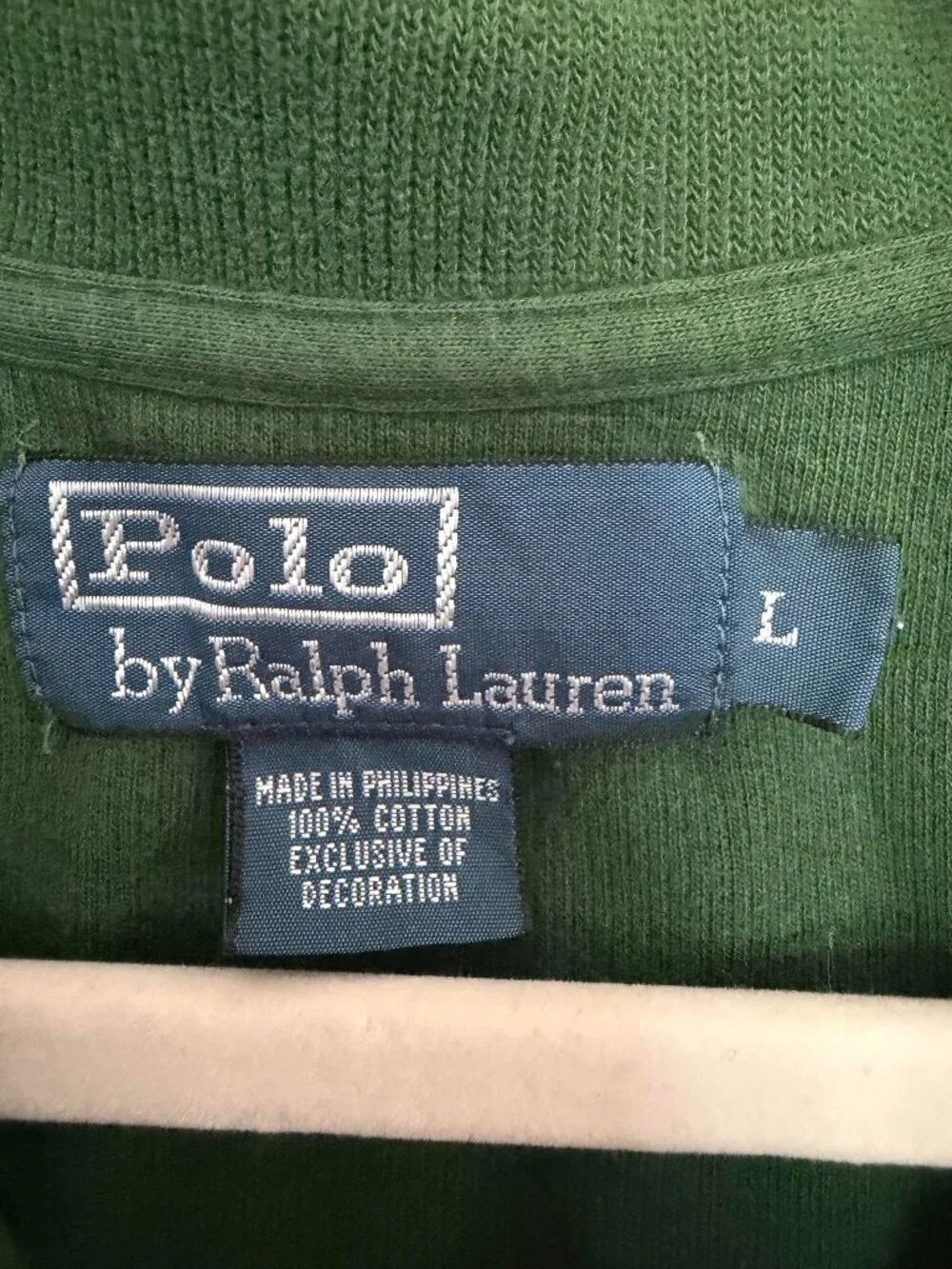Polo Ralph Lauren Quarter Zip Pullover Sweater Preppy Vintage Green - Large